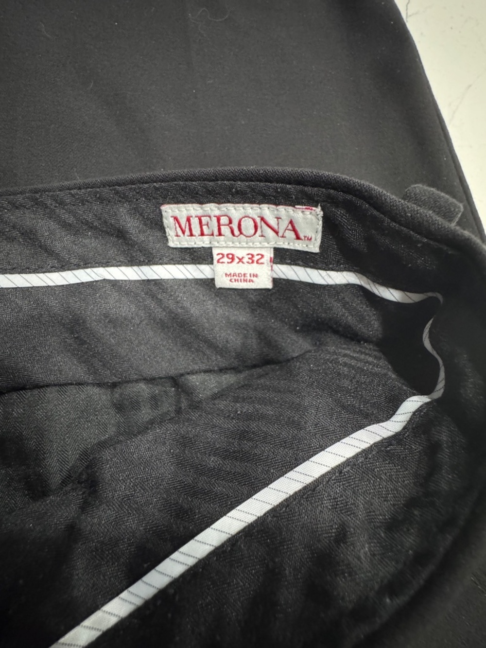 Mens 29x32 flat front Slim dress pants Black - Picture 3 of 5